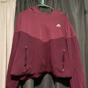 Light and dark pink Nike cropped sweater